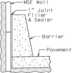 Barrier in Front of MSE Wall